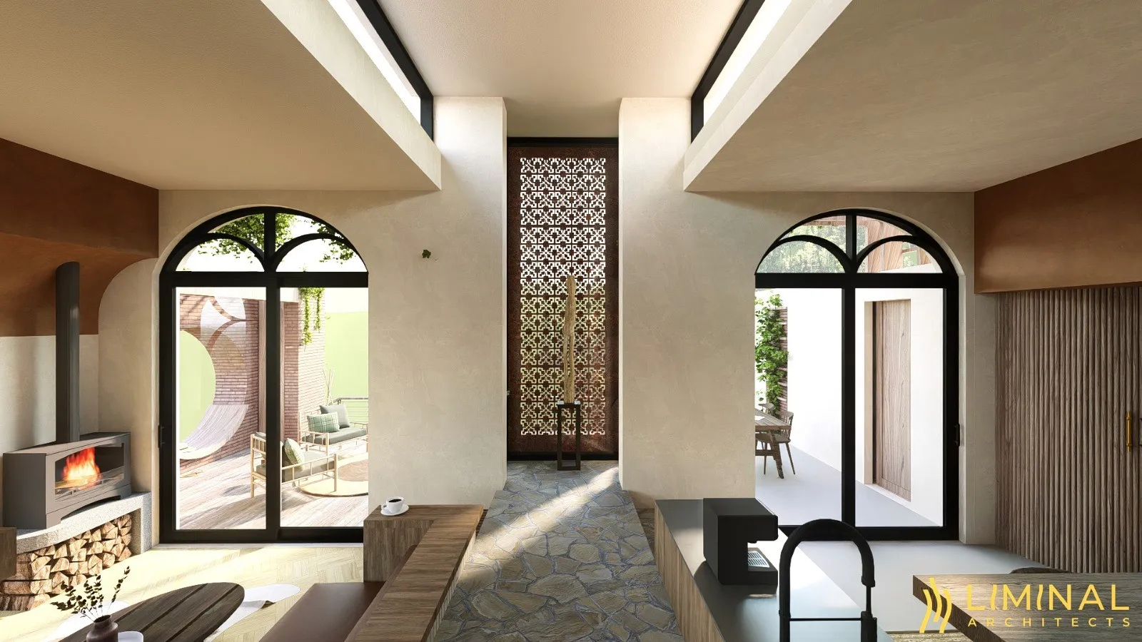 Render of arched windows at Stilkrans